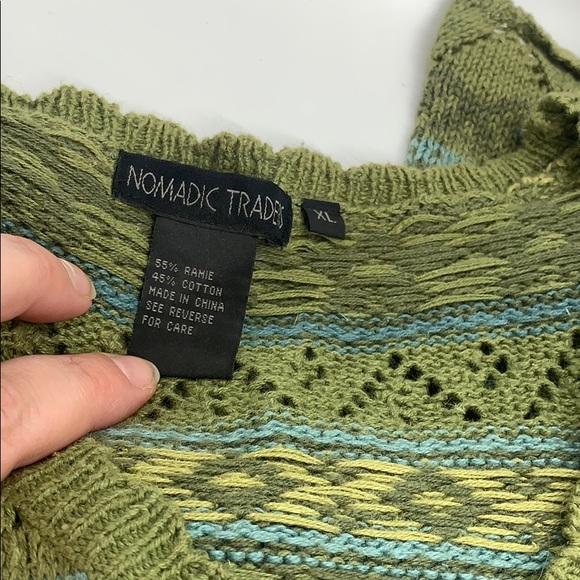 Green and blue cardigan - Picture 6 of 7